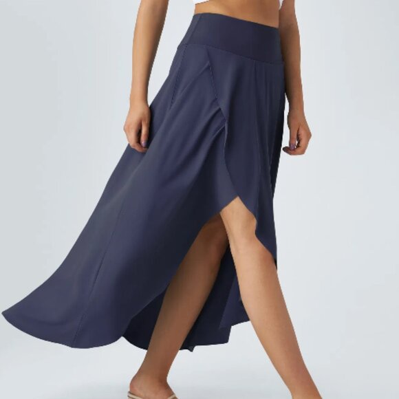 HALARA | Breezeful High Waist High Low 2-in-1 Flowy Maxi Skirt Skort | Sz. M - Picture 5 of 14